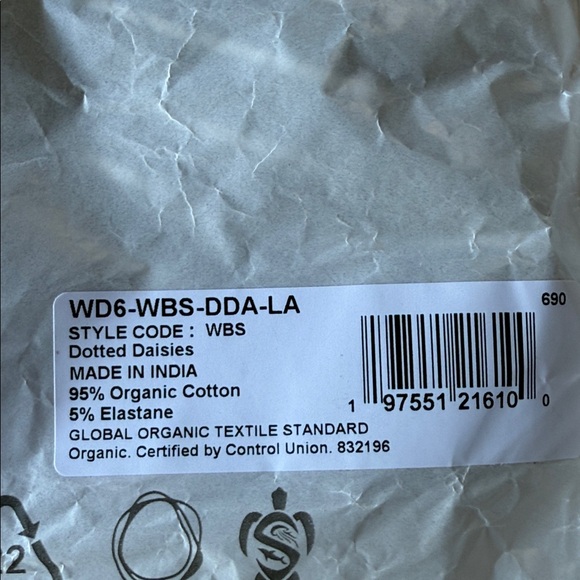 Pact Organic Everyday Classic Fit Bikini 6-Pack Dotted Daisies Large New W/ Tags - Picture 5 of 5